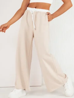 Spodnie Damskie>Dstreet Spodnie damskie wide leg VERES beżowe UY1956