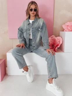 Spodnie Damskie|Jeansy Damskie>Dstreet Spodnie damskie wide leg jeansowe WIDENO niebieskie UY2492