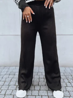 Spodnie Damskie>Dstreet Spodnie damskie wide leg MOSSYMOOD czarne UY1689