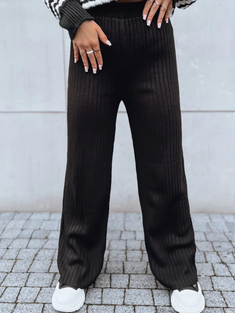 Spodnie Damskie>Dstreet Spodnie damskie wide leg MOSSYMOOD czarne UY1689