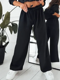 Spodnie Damskie>Dstreet Spodnie damskie wide leg MADDIE czarne UY1836