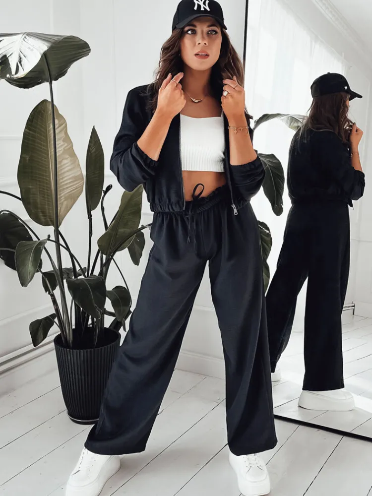 Spodnie Damskie>Dstreet Spodnie damskie wide leg MADDIE czarne UY1836