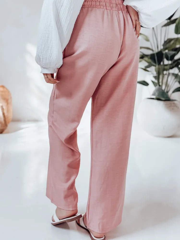 Spodnie Damskie>Dstreet Spodnie damskie wide leg MILLIVIO różowe UY2663