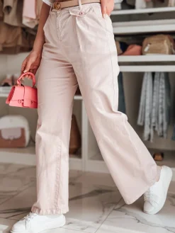 Spodnie Damskie>Dstreet Spodnie damskie wide leg MOBISKA różowe UY2620