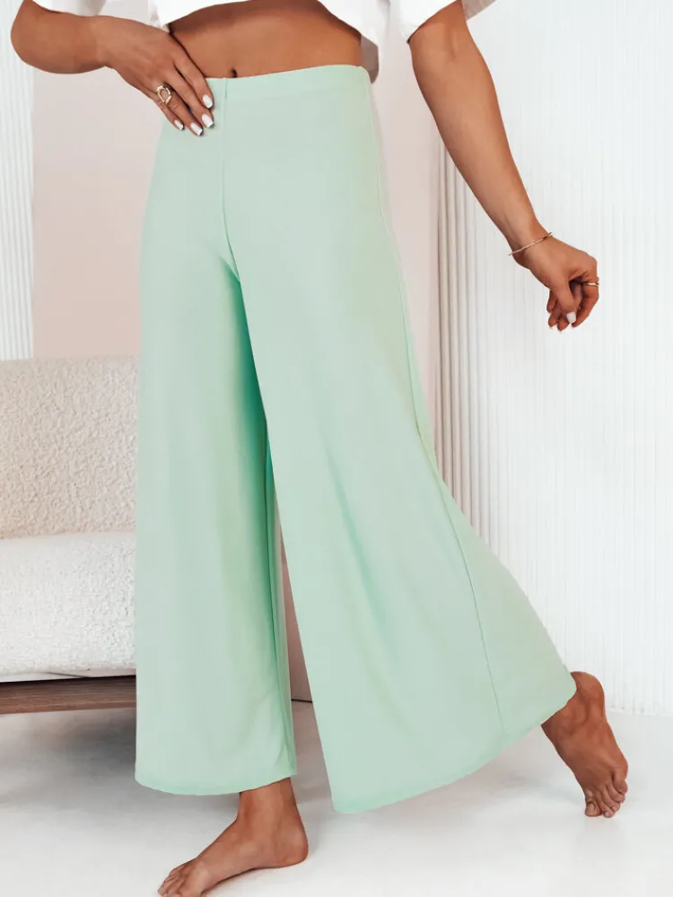 Spodnie Damskie>Dstreet Spodnie damskie wide leg TERENI miętowe UY2004