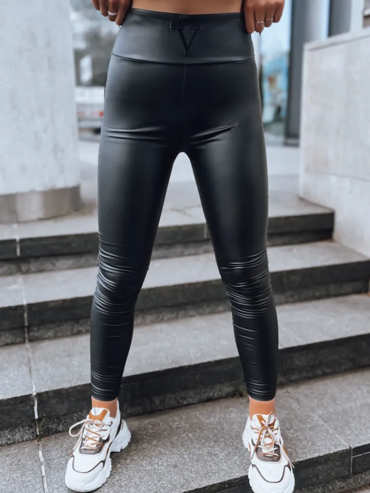 Spodnie Damskie>Dstreet Spodnie damskie woskowane VALENTIS czarne UY1558