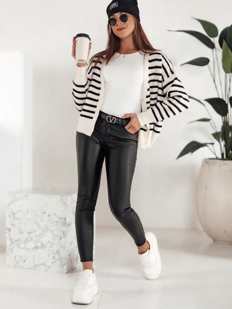 Spodnie Damskie|Jeansy Damskie>Dstreet Spodnie damskie woskowane FEMINERO czarne UY2220