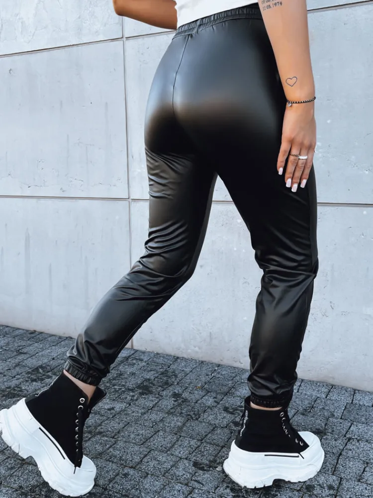 Spodnie Damskie>Dstreet Spodnie damskie woskowane HARBOR czarne UY1698