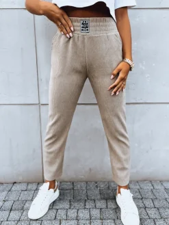 Spodnie Damskie>Dstreet Spodnie dresowe damskie MOONLIGHT beżowe UY1644