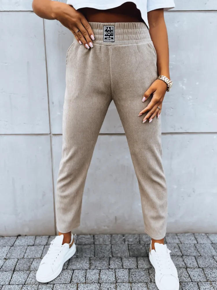 Spodnie Damskie>Dstreet Spodnie dresowe damskie MOONLIGHT beżowe UY1644