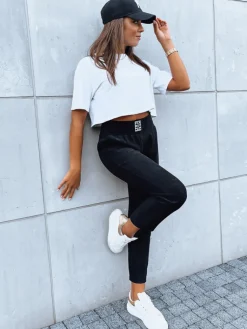 Spodnie Damskie>Dstreet Spodnie dresowe damskie PARROT czarne UY1762