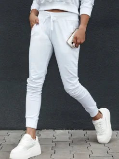 Spodnie Damskie>Dstreet Spodnie dresowe damskie RELAX MODE białe UY2143