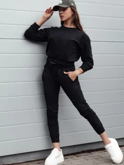 Spodnie Damskie>Dstreet Spodnie dresowe damskie RELAX MODE czarne UY2135