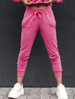 Spodnie Damskie>Dstreet Spodnie dresowe damskie RELAX MODE różowe UY2139