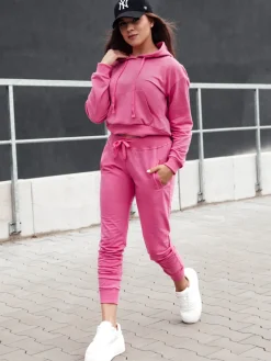 Spodnie Damskie>Dstreet Spodnie dresowe damskie RELAX MODE różowe UY2139