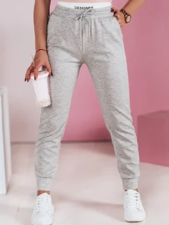 Spodnie Damskie>Dstreet Spodnie dresowe damskie slim fit SPORTIVO szare UY2400