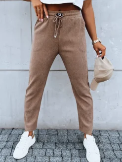 Spodnie Damskie>Dstreet Spodnie dresowe damskie STARLUXE kamelowe UY1646