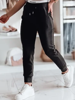 Spodnie Damskie>Dstreet Spodnie dresowe damskie slim fit SPORTIVO czarne UY2398