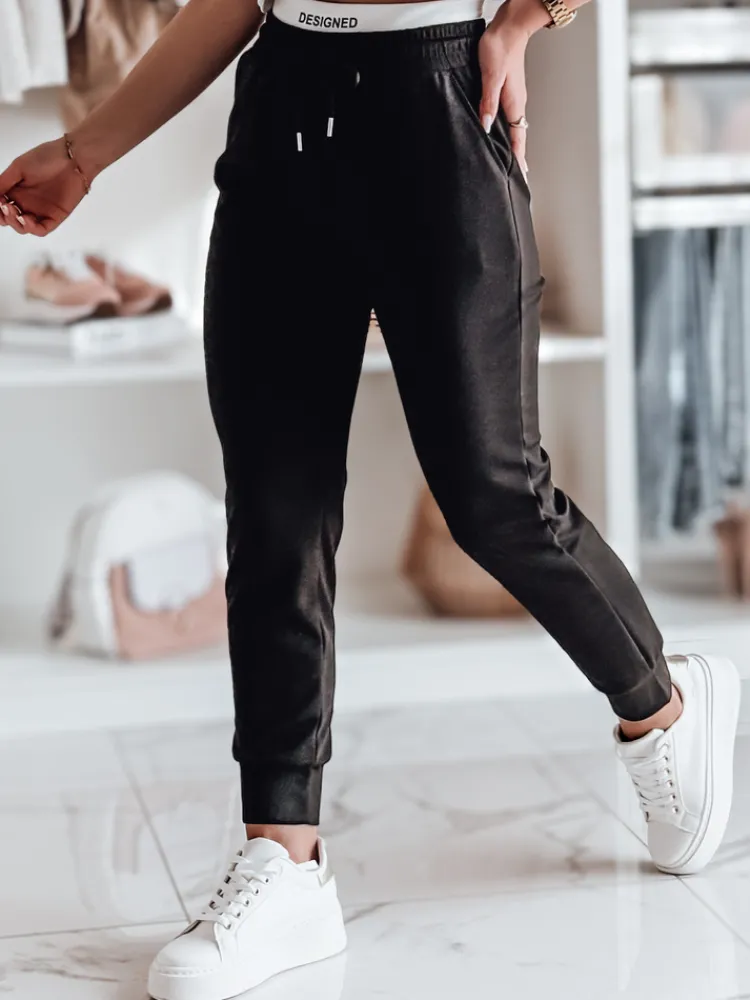Spodnie Damskie>Dstreet Spodnie dresowe damskie slim fit SPORTIVO czarne UY2398