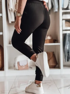 Spodnie Damskie>Dstreet Spodnie dresowe damskie slim fit SPORTIVO czarne UY2398