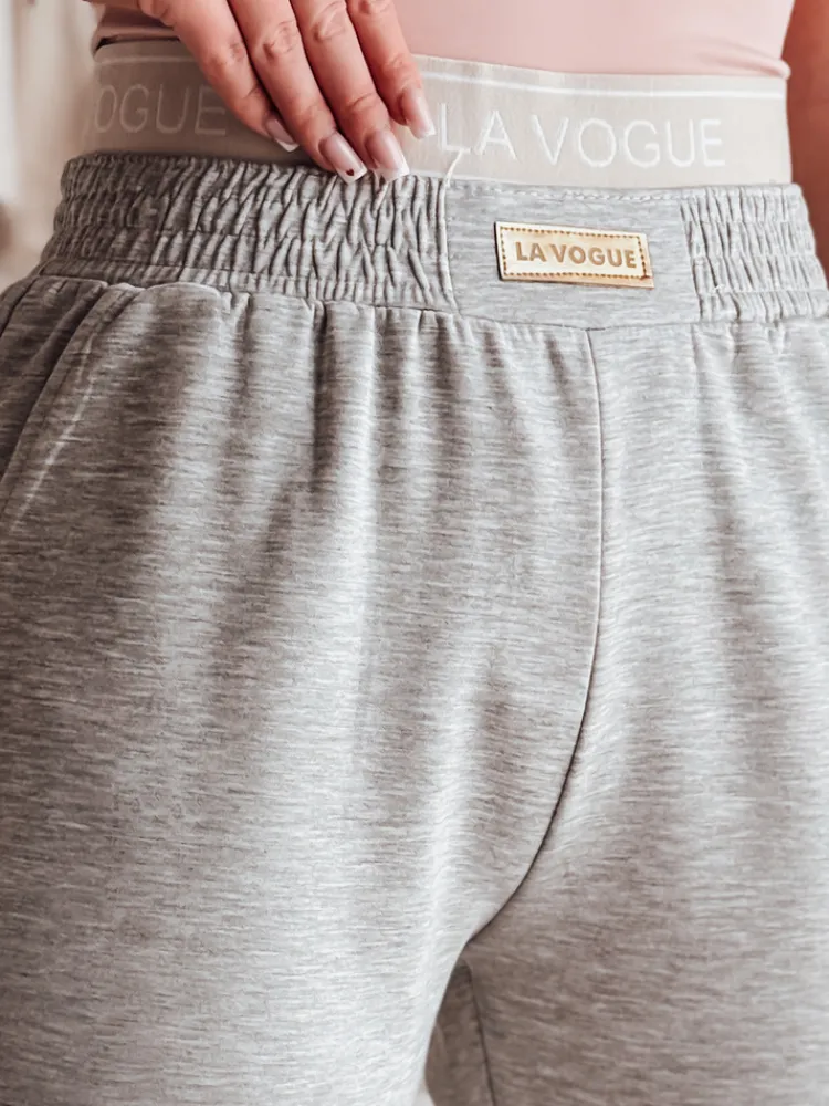 Spodnie Damskie>Dstreet Spodnie dresowe damskie slim fit LA VOGUE szare UY2396