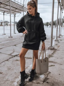 Bluzy Damskie>Dstreet Sukienka dresowa EASSY czarna BY1025