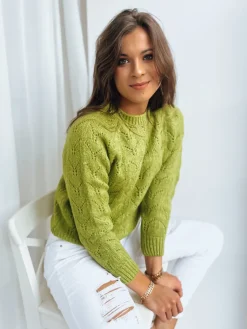 Swetry Damskie>Dstreet Sweter damski ALCAMO jasnozielony MY1958