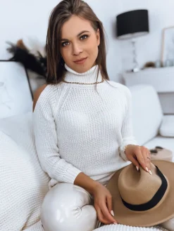 Swetry Damskie>Dstreet Sweter damski ARIEL ecru MY1697