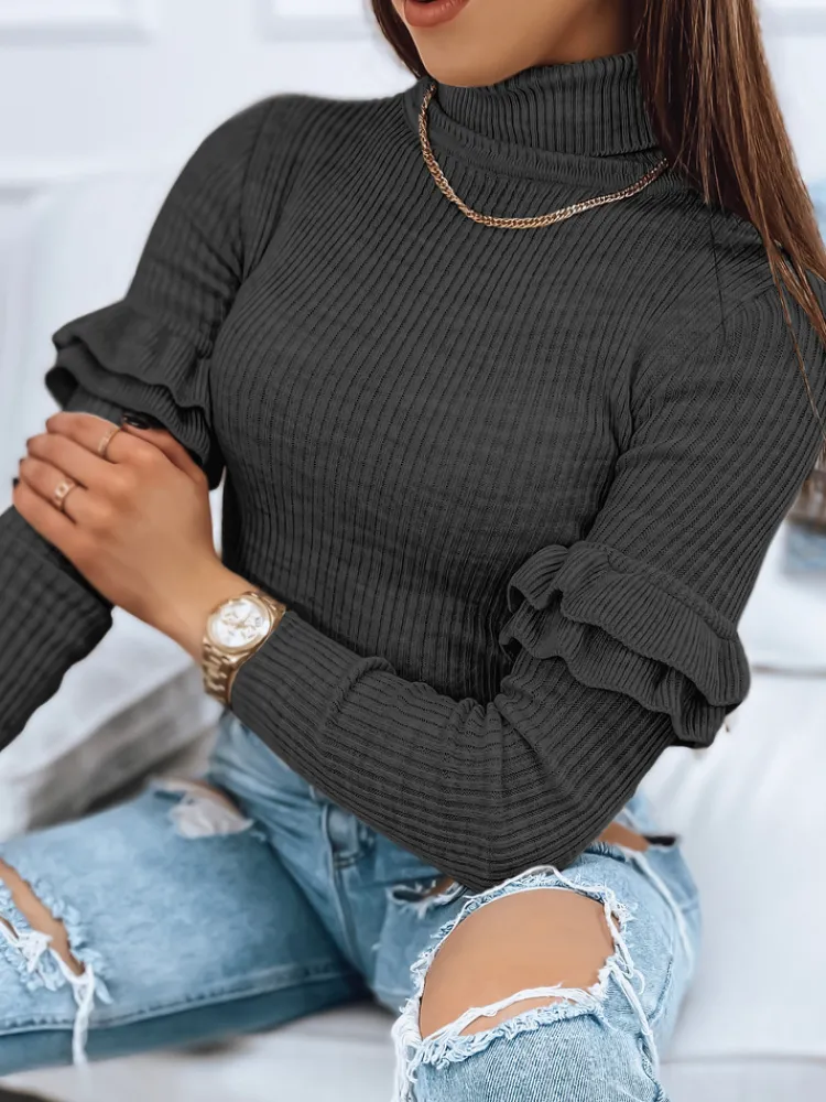 Swetry Damskie>Dstreet Sweter damski BUFALO ciemnoszary MY1427