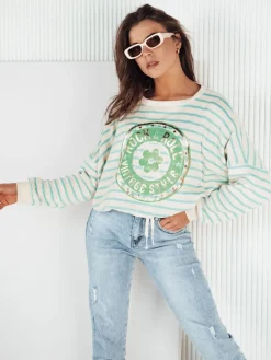 Swetry Damskie>Dstreet Sweter damski CANFIER turkusowy MY2325