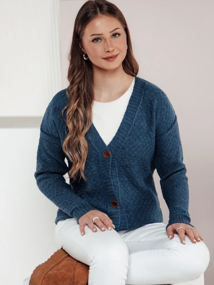 Swetry Damskie>Dstreet Sweter damski CHICLINE niebieski MY2400