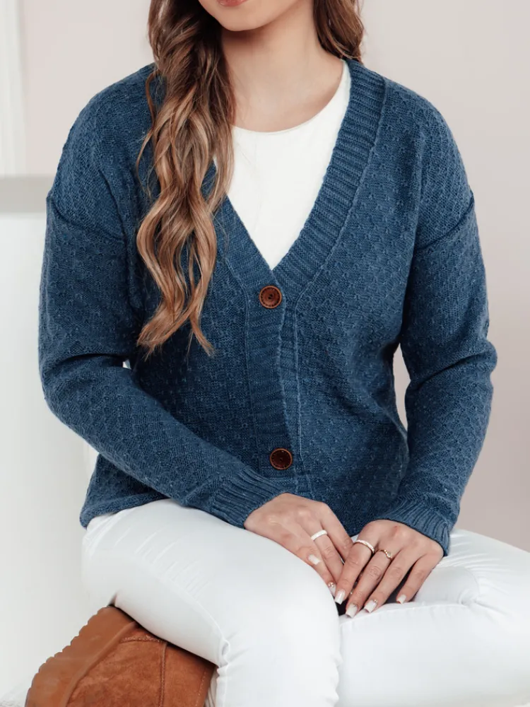 Swetry Damskie>Dstreet Sweter damski CHICLINE niebieski MY2400