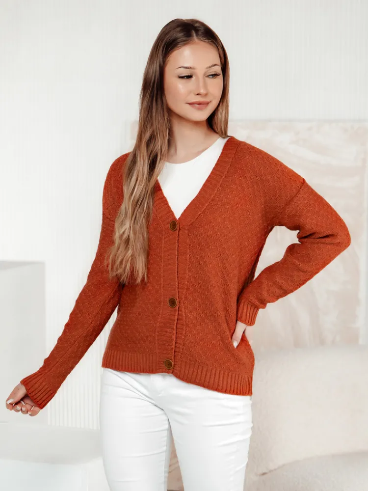 Swetry Damskie>Dstreet Sweter damski CHICLINE rudy MY2418