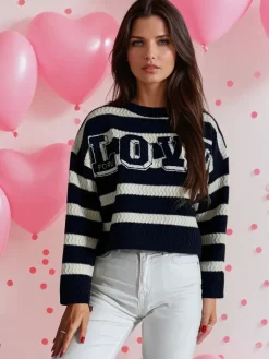 Swetry Damskie>Dstreet Sweter damski CHLOE granatowy MY1974