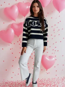 Swetry Damskie>Dstreet Sweter damski CHLOE granatowy MY1974