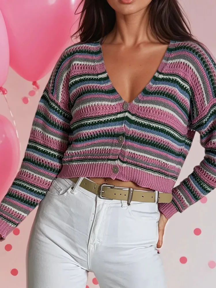 Swetry Damskie>Dstreet Sweter damski COLORFUL różowy MY1580