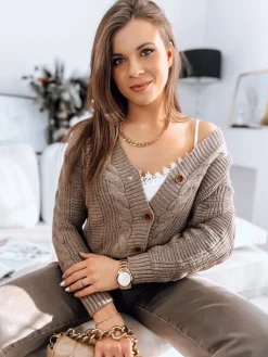 Swetry Damskie>Dstreet Sweter damski DESTANY beżowy MY1738