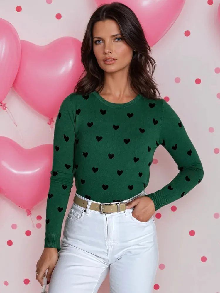 Swetry Damskie>Dstreet Sweter damski FREYJA zielony MY2065