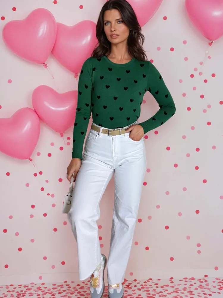 Swetry Damskie>Dstreet Sweter damski FREYJA zielony MY2065