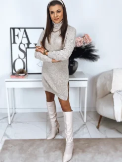 Swetry Damskie>Dstreet Sweter damski FUERTA brązowy MY1884