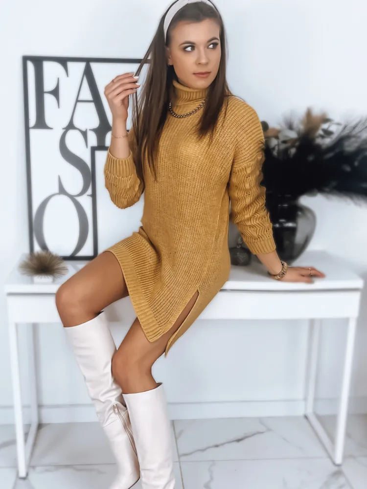 Swetry Damskie>Dstreet Sweter damski FUERTA żółty MY1866