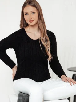 Swetry Damskie>Dstreet Sweter damski LAVIRTA czarny MY2392