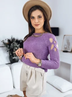 Swetry Damskie>Dstreet Sweter damski LAYSI lila MY1747