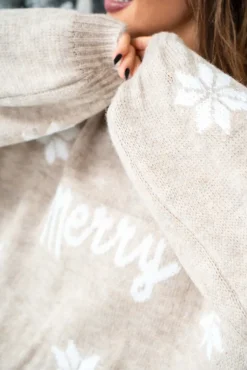 Swetry Damskie>Dstreet Sweter damski MAGICAL TIME beżowy MY2276