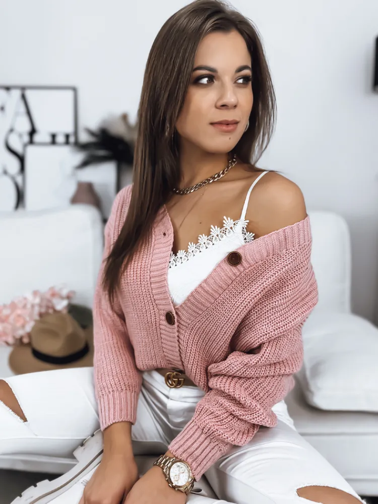 Swetry Damskie>Dstreet Sweter damski MINSTRAL różowy MY1617