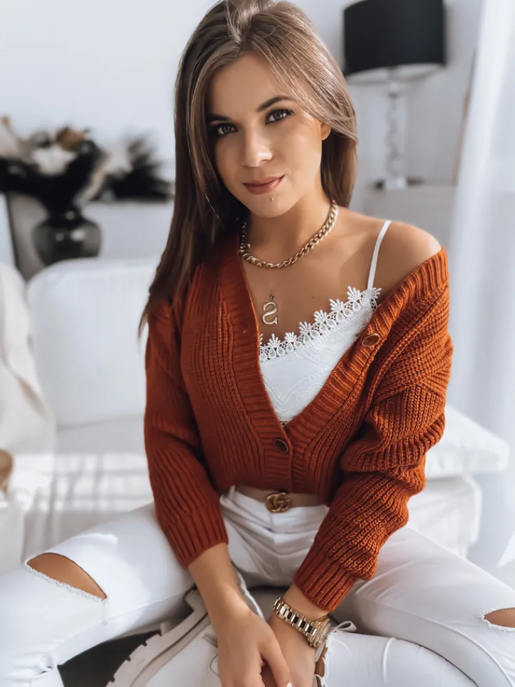 Swetry Damskie>Dstreet Sweter damski MINSTRAL rudy MY1612