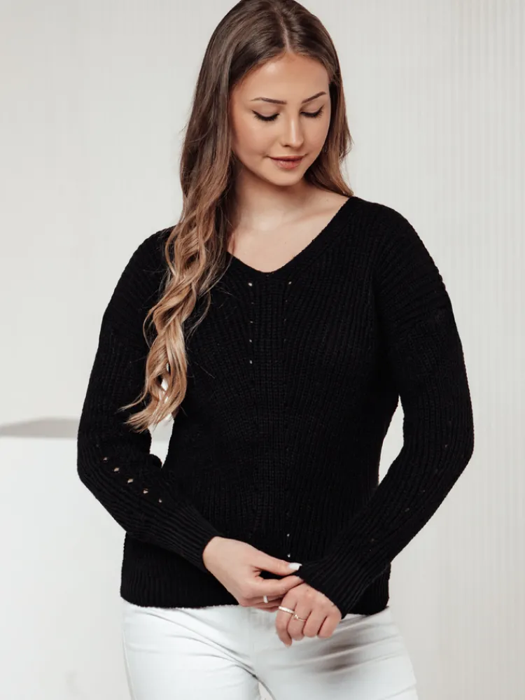 Swetry Damskie>Dstreet Sweter damski MONAVIA czarny MY2399