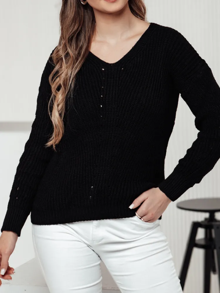 Swetry Damskie>Dstreet Sweter damski MONAVIA czarny MY2399