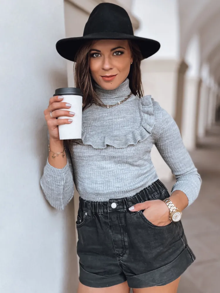 Swetry Damskie>Dstreet Sweter damski NOAH jasnoszary MY1410