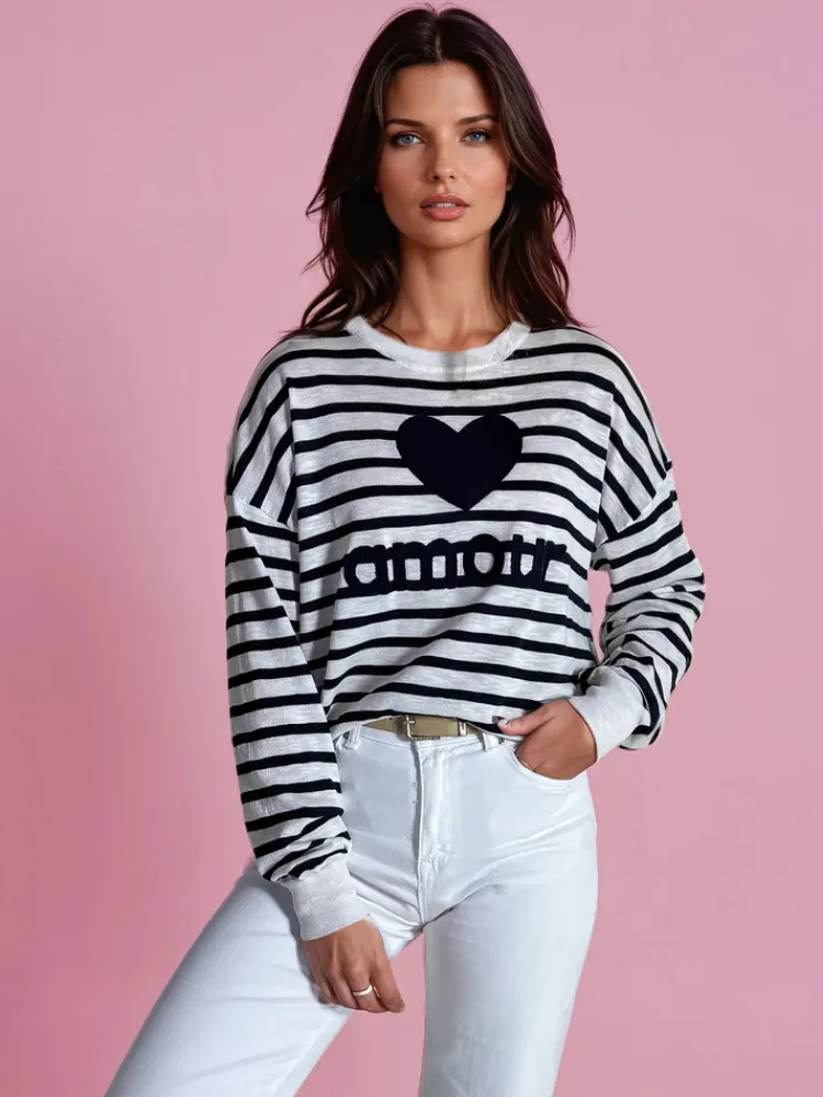 Swetry Damskie>Dstreet Sweter damski NOVES granatowy MY2320